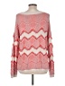 Ann Taylor LOFT Chevron-herringbone Pink Pullover Sweater Size L - photo 2