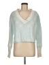 Wildfox Metallic Blue Pullover Sweater Size Med (2 or M) - photo 1