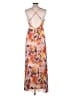 Luxxel 100% Polyester Print Orange Cocktail Dress Size L - photo 2