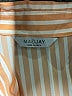 Assorted Brands Stripes Orange 3/4 Sleeve Button-Down Shirt Size M - photo 4