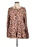 BeachLunchLounge 100% Viscose Brown Long Sleeve Blouse Size L - photo 1