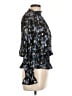 Meraki 100% Polyester Black Long Sleeve Blouse Size L - photo 4