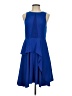 Halston Heritage Color Block Blue Cocktail Dress Size 2 - photo 1