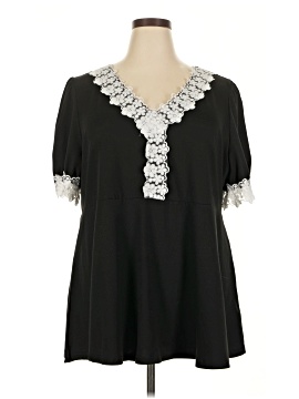 Shein Curve Short Sleeve Blouse
