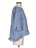 Trisha Tyler 100% Polyester Checkered-gingham Blue 3/4 Sleeve Blouse Size S - photo 4