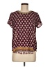 One World Burgundy Short Sleeve Blouse Size M - photo 1