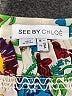 See By Chloé Floral Multi Color Green Short Sleeve Blouse Size 2 - photo 7