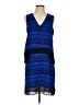 Veronica Beard Chevron-herringbone Blue Cocktail Dress Size 4 - photo 1