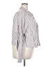 Torrid Stripes Gray 3/4 Sleeve Button-Down Shirt Size 3X Plus (3) - photo 4