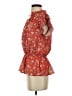 VOY 100% Polyester Red Short Sleeve Blouse Size XS - photo 5