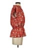 VOY 100% Polyester Red Short Sleeve Blouse Size XS - photo 4