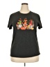 Unbranded 100% Polyester Floral Gray Short Sleeve T-Shirt Size XXL - photo 1
