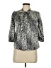BCBGMAXAZRIA Animal Print Silver 3/4 Sleeve Blouse Size S - photo 1