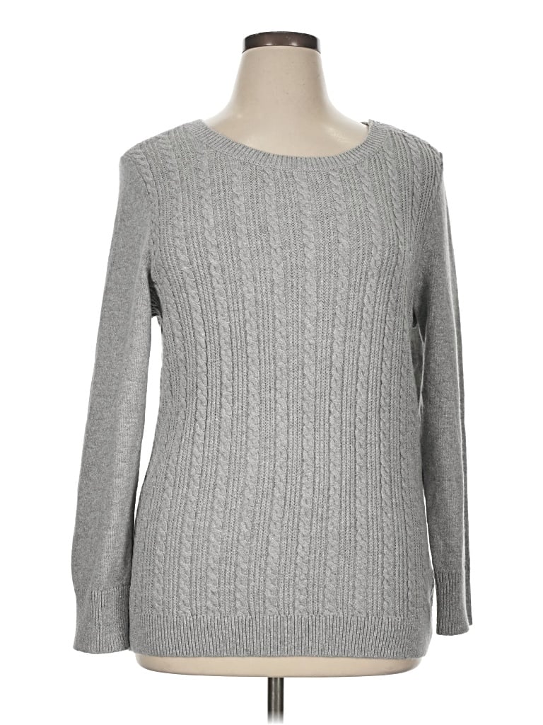 Pre-owned Talbots Pullover Sweater In Gray