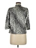 BCBGMAXAZRIA Animal Print Silver 3/4 Sleeve Blouse Size S - photo 2