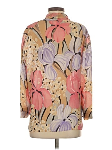Carlisle 3/4 Sleeve Silk Top (view 2)