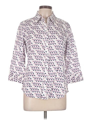 Foxcroft 3/4 Sleeve Button-Down Shirt (view 1)