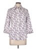 Foxcroft 100% Cotton Print White 3/4 Sleeve Button-Down Shirt Size 10 - photo 1