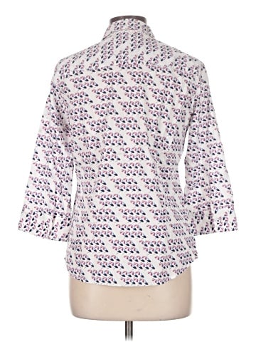 Foxcroft 3/4 Sleeve Button-Down Shirt (view 2)