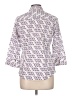 Foxcroft 100% Cotton Print White 3/4 Sleeve Button-Down Shirt Size 10 - photo 2