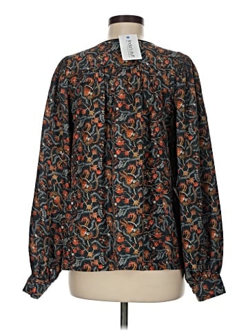 Isabel Marant Long Sleeve Silk Top (view 2)