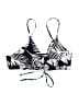 Unbranded Print Black Swimsuit Top Size L - photo 1