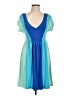 Venus Color Block Blue Cocktail Dress Size L - photo 1