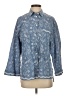 Zara Paisley Blue 3/4 Sleeve Button-Down Shirt Size S - photo 1
