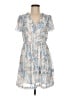 Shein 100% Polyester Print Blue Casual Dress Size 6 - photo 1