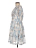 Shein 100% Polyester Print Blue Casual Dress Size 6 - photo 5