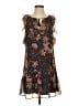 Madewell 100% Polyester Paisley Brown Cocktail Dress Size XXS - photo 1