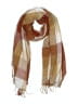 Unbranded Plaid Brown Scarf One size - photo 1