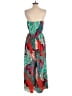 Assorted Brands 100% Polyester Tropical Green Teal Jumpsuit Size XS - photo 2
