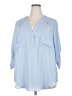 Torrid 100% Polyester Blue 3/4 Sleeve Blouse Size 3X Plus (3) - photo 1