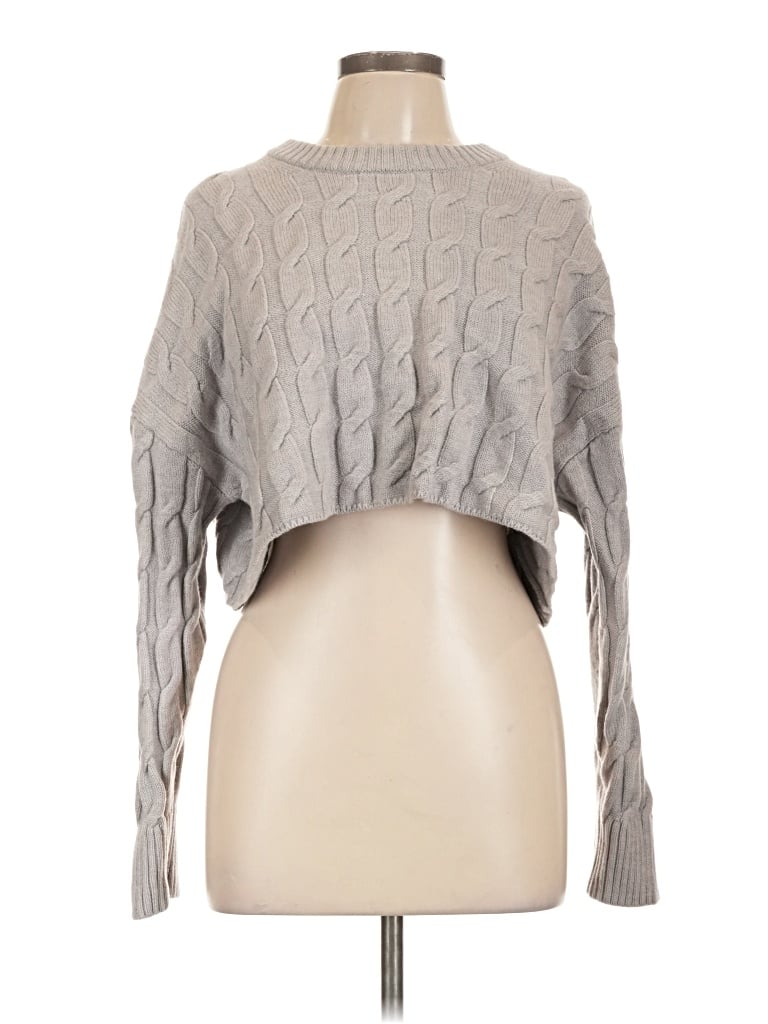 Pre-owned Babaton Wool Pullover Sweater In Gray