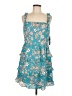 City Studio 100% Polyester Floral Teal Cocktail Dress Size L - photo 1