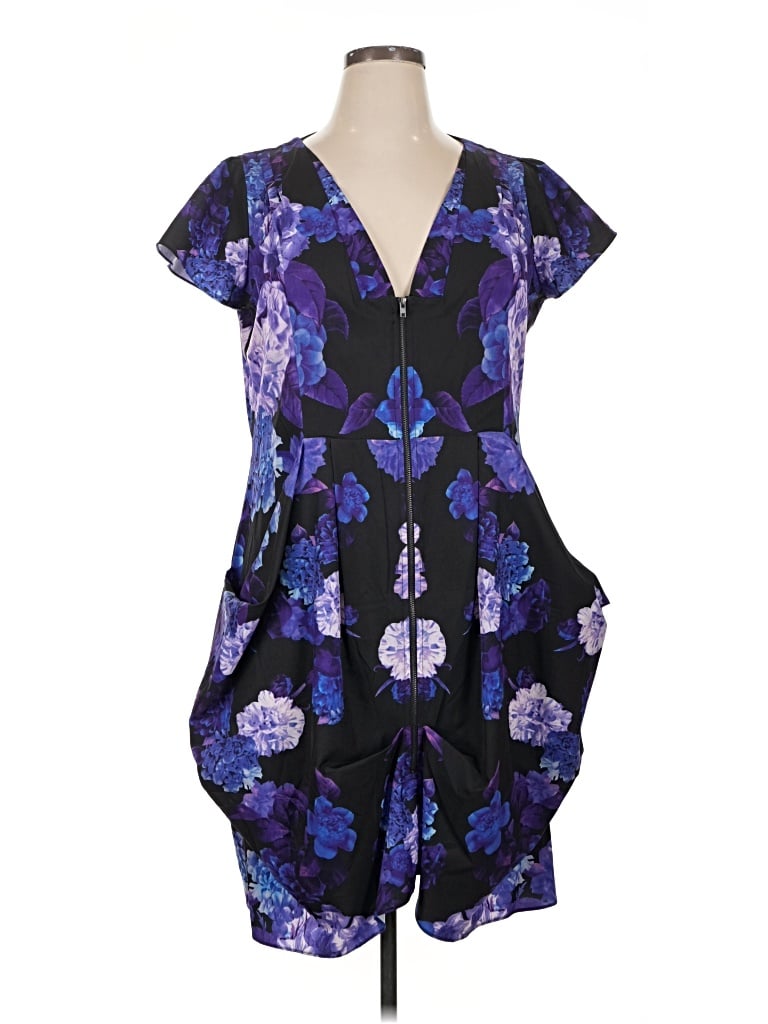 Pre-owned City Chic Cocktail Dress In Purple