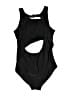 Zyia Active Solid Black One Piece Swimsuit Size XL - photo 2