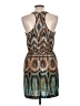 Tela 100% Polyester Print Teal Cocktail Dress Size L - photo 2
