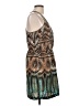 Tela 100% Polyester Print Teal Cocktail Dress Size L - photo 4