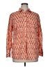 Talbots 100% Cotton Paisley Orange Long Sleeve Button-Down Shirt Size 16w - photo 1