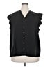 Emery Rose Black Sleeveless Button-Down Shirt Size 3X - photo 1