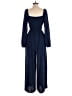 Dokotoo 100% Polyester Solid Blue Jumpsuit Size S - photo 2