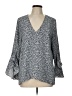 Vince Camuto 100% Polyester Gray 3/4 Sleeve Blouse Size L - photo 1