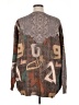 Unbranded Print Brown Pullover Sweater Size XL (estimated) - photo 2