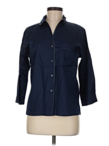 Natori 3/4 Sleeve Button-Down Shirt (view 1)