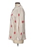 Chico's 100% Rayon Hearts Ivory 3/4 Sleeve Button-Down Shirt Size L - photo 5
