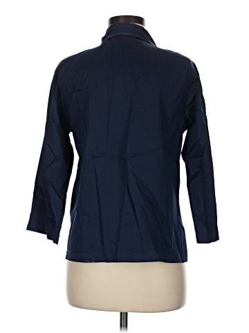 Natori 3/4 Sleeve Button-Down Shirt (view 2)