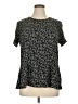 Emberley Floral Black Short Sleeve T-Shirt Size XL - photo 1
