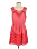 Max Studio Stripes Red Casual Dress Size M (estimated) - photo 1